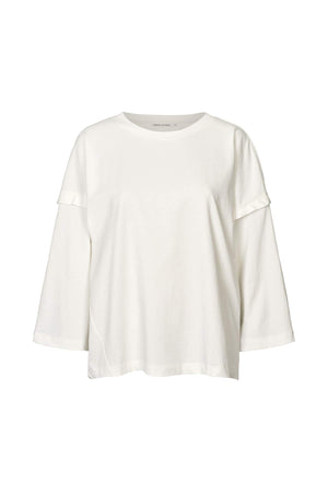 Laurah - FOT jersey 3/4 sleeve top I Chalk Chalk XS 3 - Rabens Saloner - DK