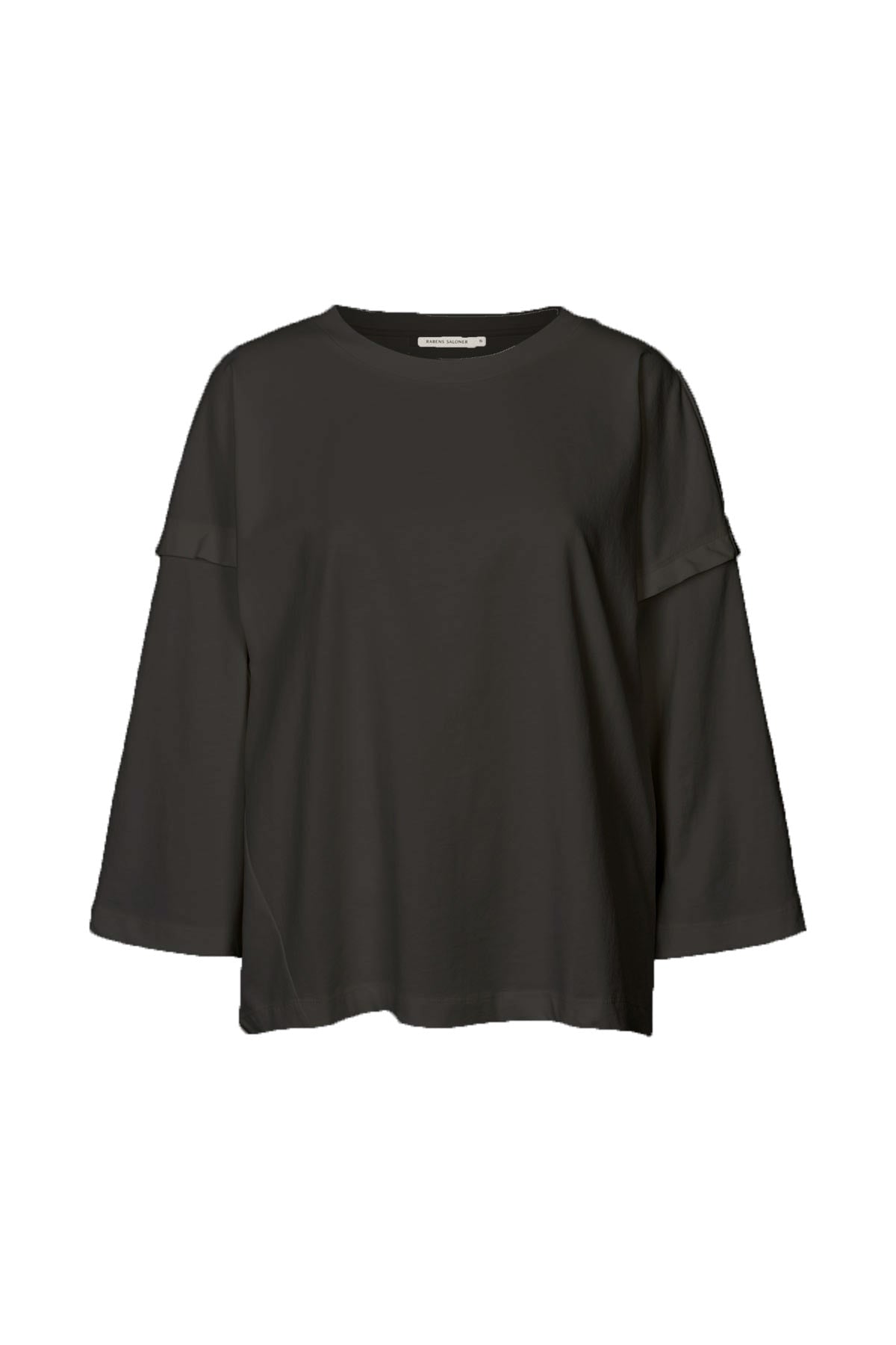 Laurah - FOT jersey 3/4 sleeve top I Faded black Faded black XS 1 - Rabens Saloner - DK