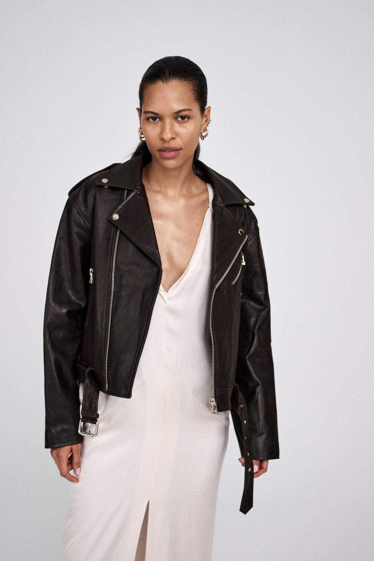 Davine - Leather biker jacket 3 - Rabens Saloner - DK