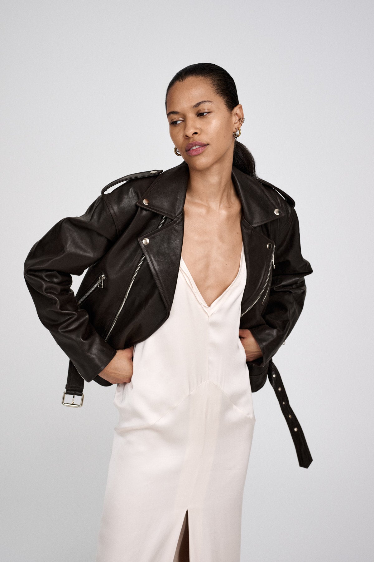 Davine - Leather biker jacket 2 - Rabens Saloner - DK