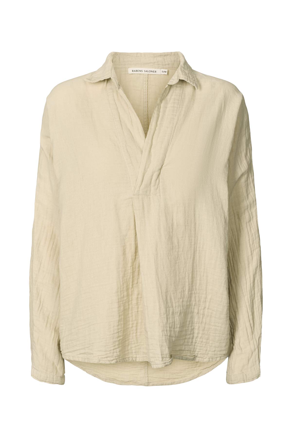 Cotton double elbow patch shirt - Jojo I Pelican grey Pelican grey XS/S 4 - Rabens Saloner - DK