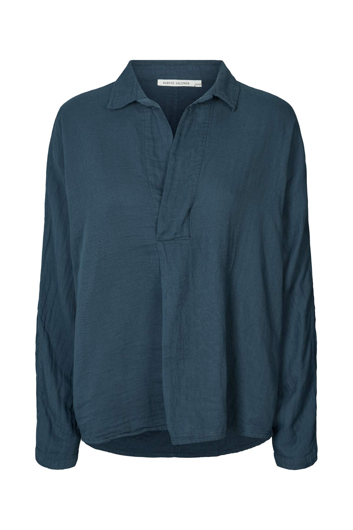 Cotton double elbow patch shirt - Jojo I Navy