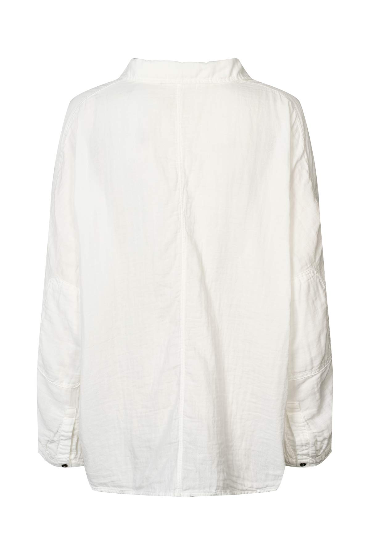 Cotton double elbow patch shirt - Jojo I White