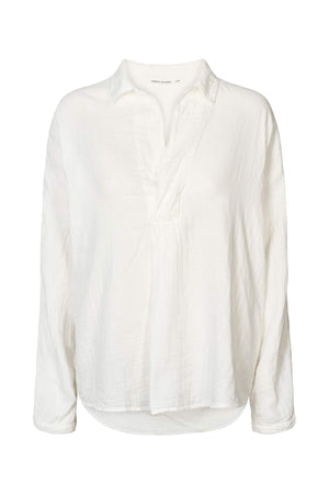 Cotton double elbow patch shirt - Jojo I White