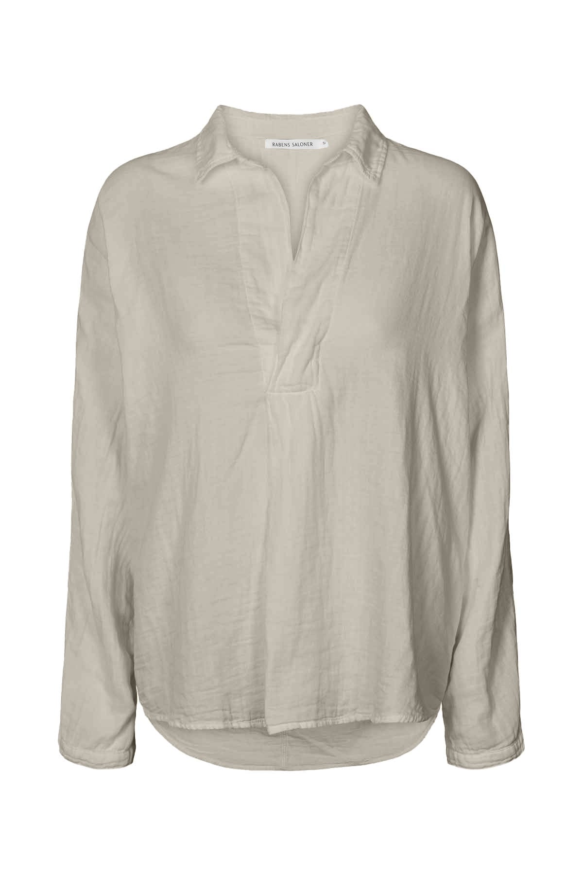 Jojo - Cotton double elbow patch shirt I Light sage Light sage XS/S 1 - Rabens Saloner - DK