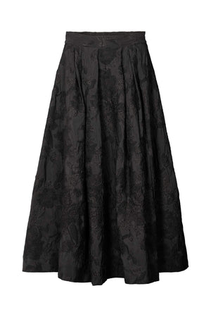Bisharo - Clipped jacquard full skirt I Pirate black Pirate black XS 9 - Rabens Saloner - DK