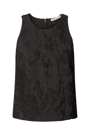 Clipped jacquard tank top - Piper I Pirate black Pirate black XS 7 - Rabens Saloner - DK