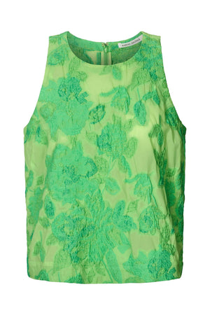 Clipped jacquard tank top - Piper I Viper green