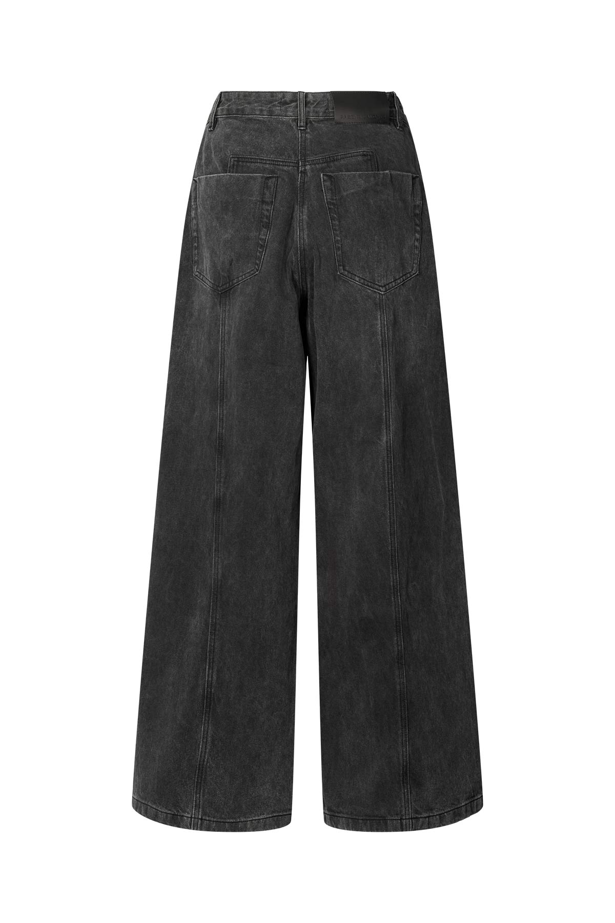 Lane - Denim black wide leg pants I Washed black denim 8 - Rabens Saloner - DK