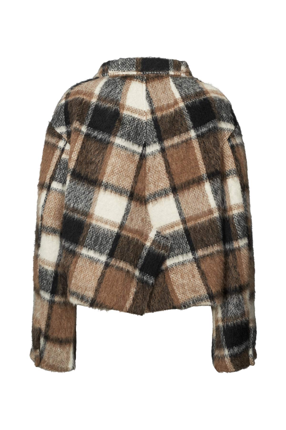 Ehsan - Jumbo check jacket I Brown check 8 - Rabens Saloner - DK