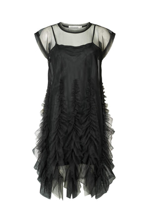 Frilly tulle dress - Ghita I Black