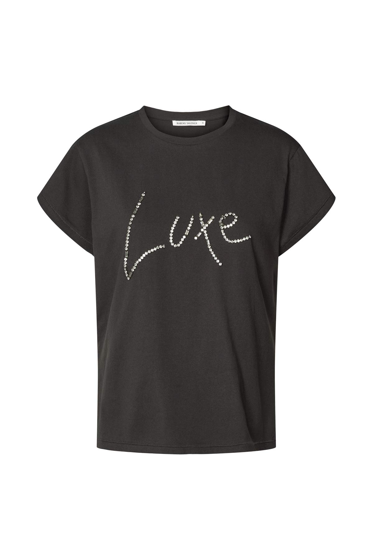 Ambla - Diamante t-shirt I Faded black Faded black XS 6 - Rabens Saloner - DK