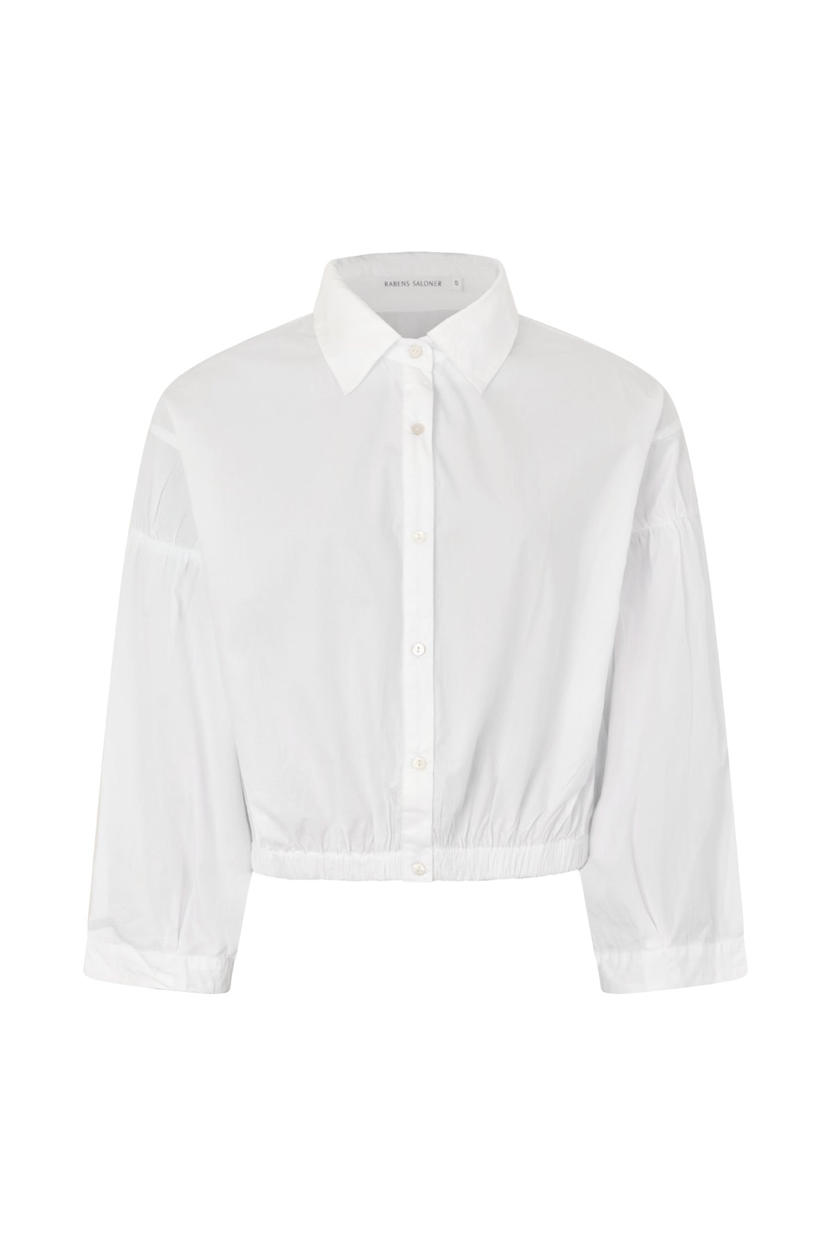 Veda - Poplin shirt box pleat sleeve I White White XS 1 - Rabens Saloner - DK