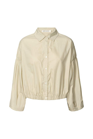 Poplin shirt box pleat sleeve - Veda I Pelican grey Pelican grey XS 5 - Rabens Saloner - DK