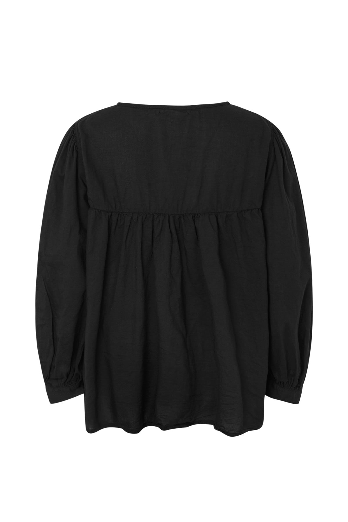 Eike - Cotton full sleeve blouse I Black 2 - Rabens Saloner - DK