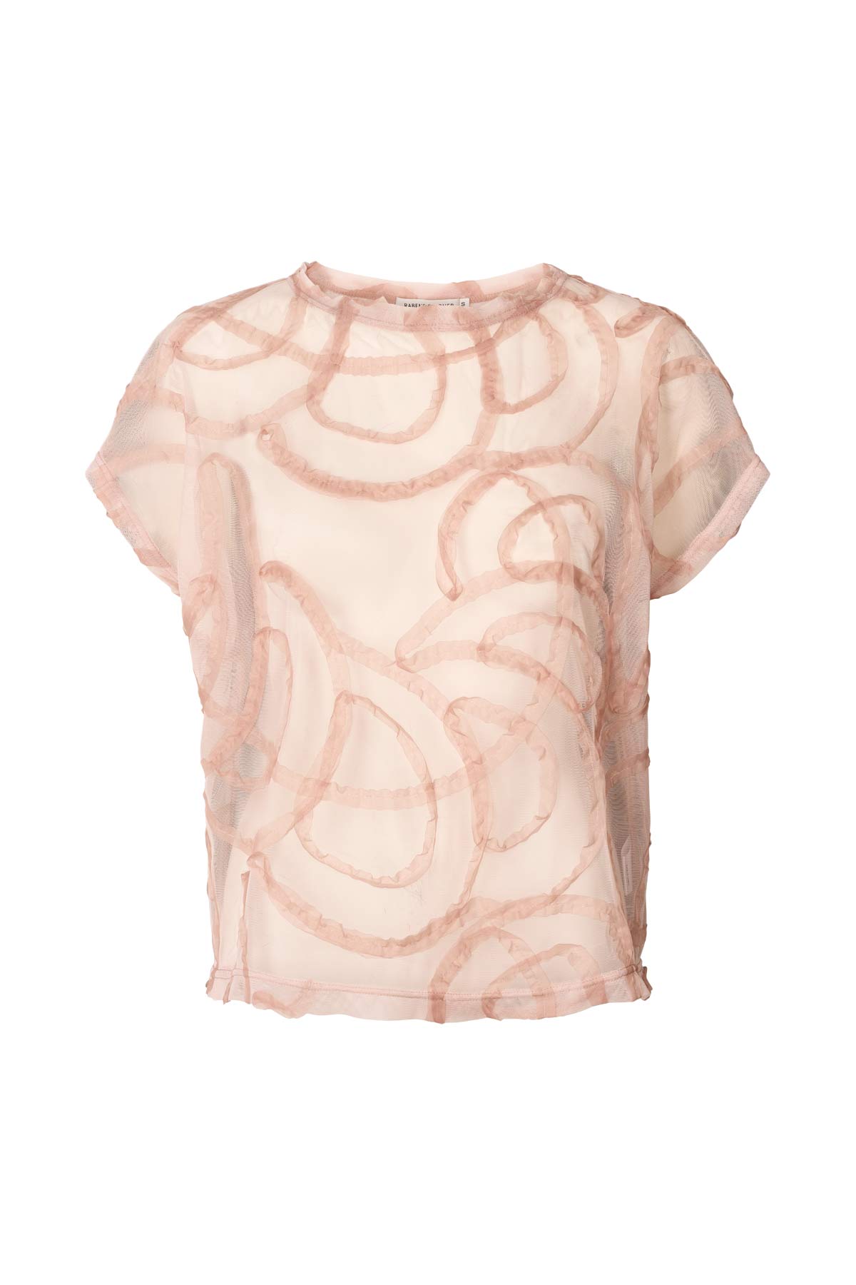 Gritt - Scribble boxy tee I Blush Blush XS 5 - Rabens Saloner - DK