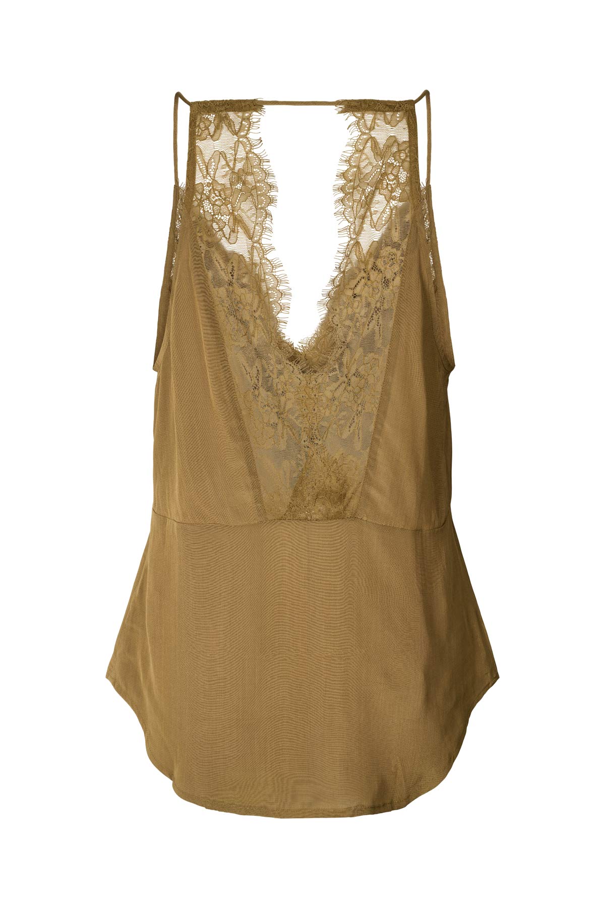 Jodie - Sheer lace camisole I Hazelnut 7 - Rabens Saloner - DK