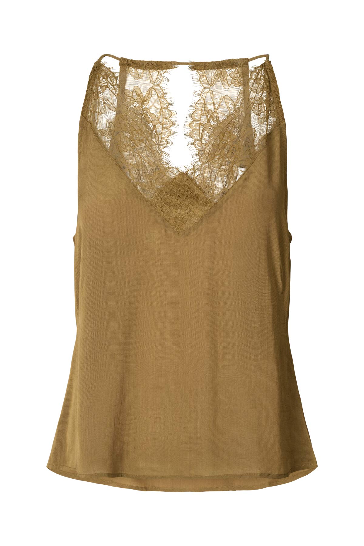 Jodie - Sheer lace camisole I Hazelnut Hazelnut XS 6 - Rabens Saloner - DK
