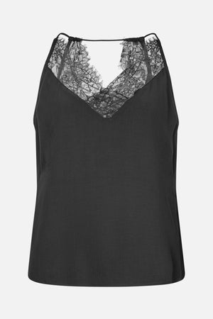 Jodie - Sheer lace camisole I Faded black Faded black XS 1 - Rabens Saloner - DK