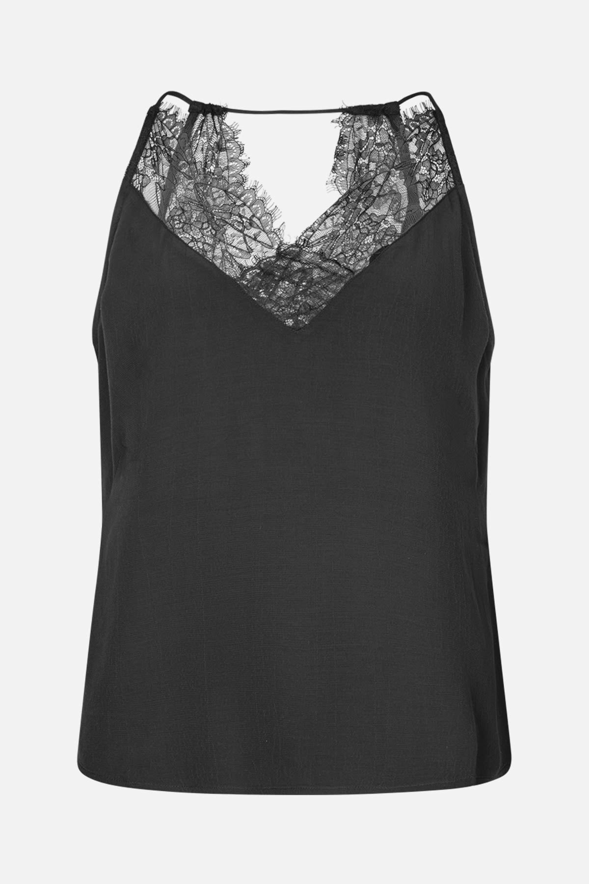 Jodie - Sheer lace camisole I Faded black Faded black XS 1 - Rabens Saloner - DK