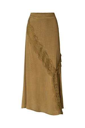 Leia - Sheer lace skirt I Hazelnut Hazelnut XS 4 - Rabens Saloner - DK