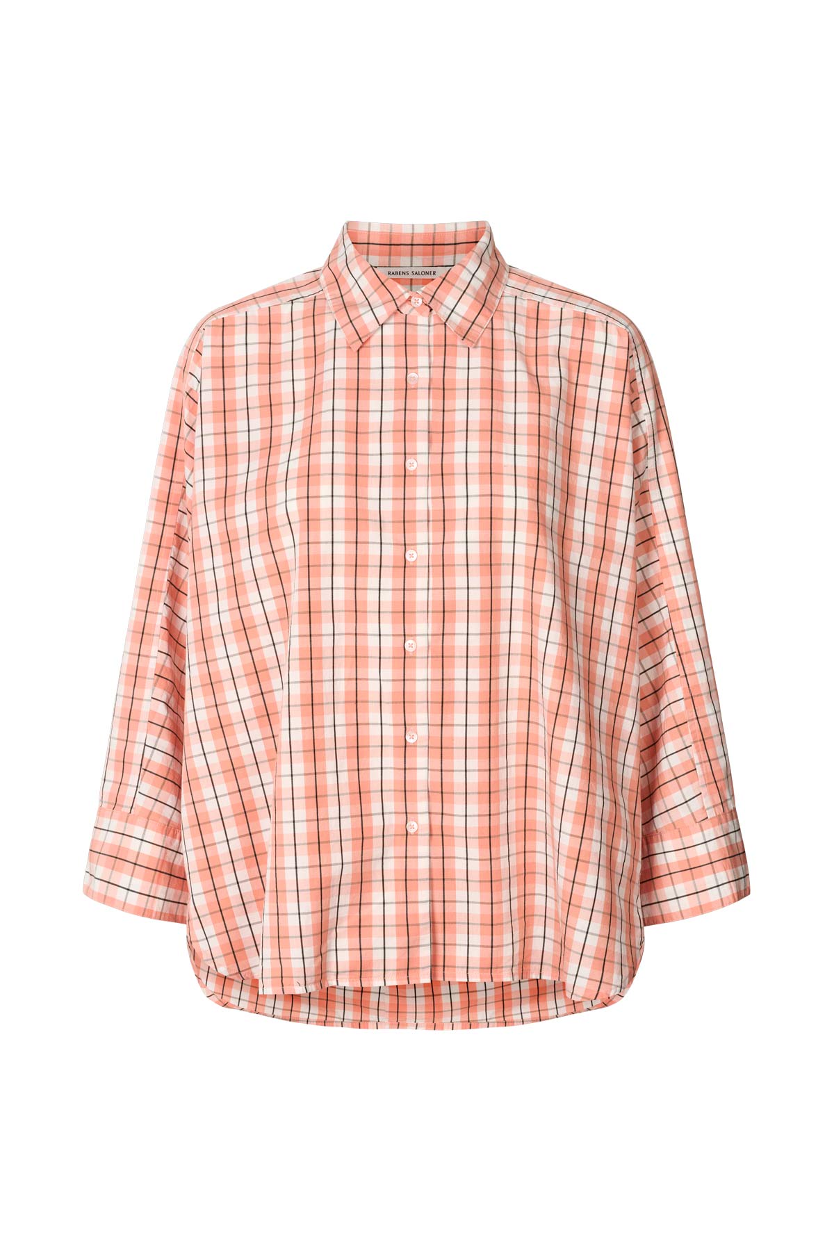 Chloe - Shirt check full shirt I Mandarin check Mandarin check XS 4 - Rabens Saloner - DK