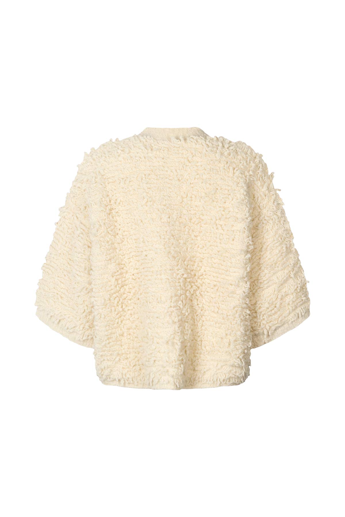 Alice - Shaggy lam knit cardigan I Off white 8 - Rabens Saloner - DK