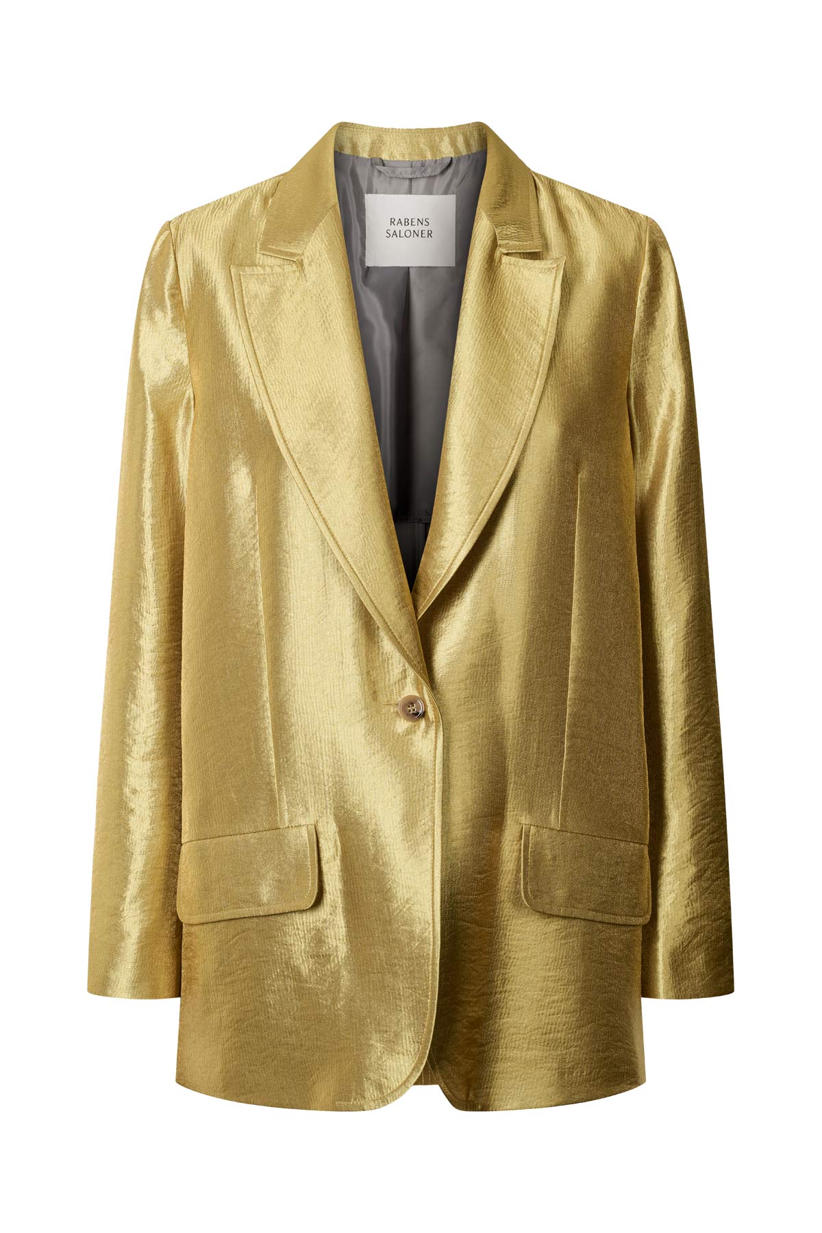 Alona - Woven gold jacket I Gold Gold XS 6 - Rabens Saloner - DK