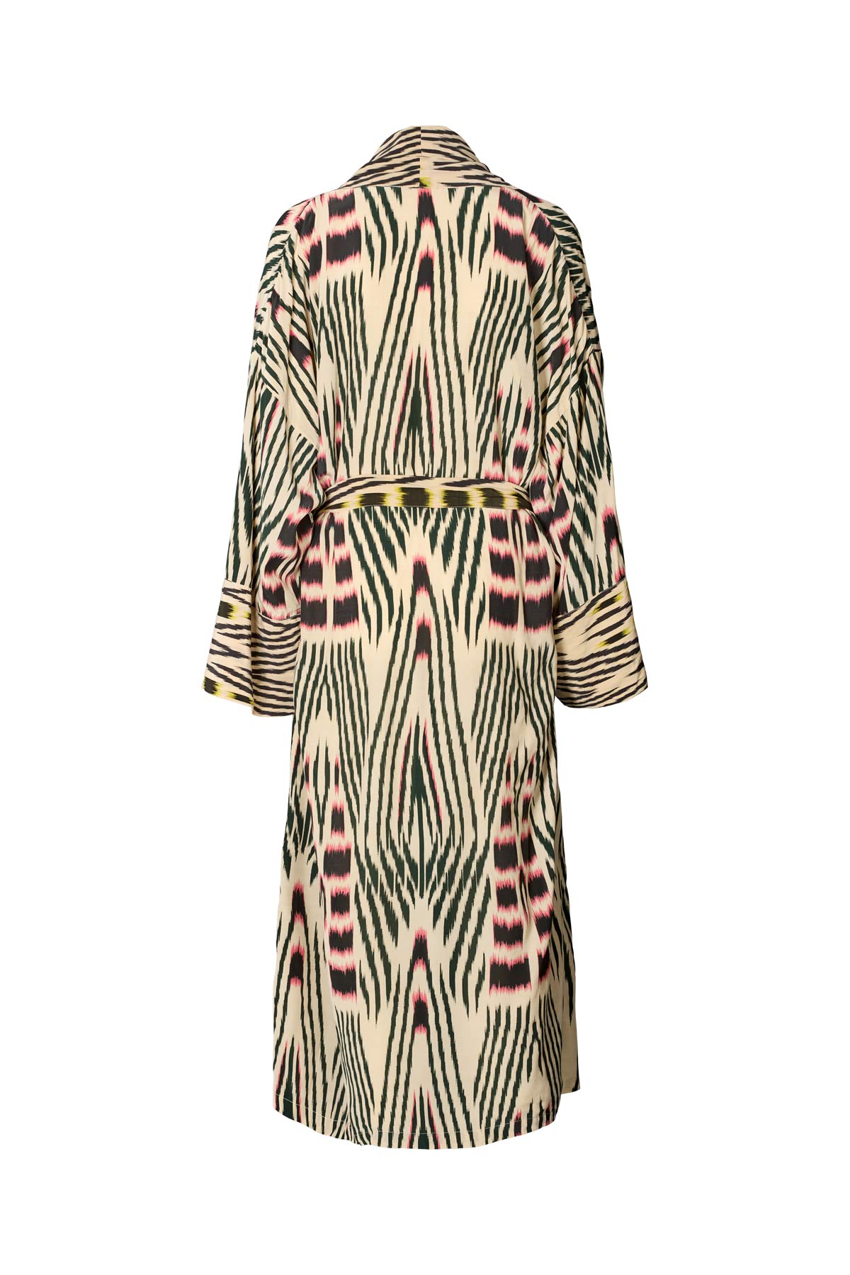 Sunita - Ikat combo robe dress I Forest pink sand & citrus combo 14 - Rabens Saloner - DK