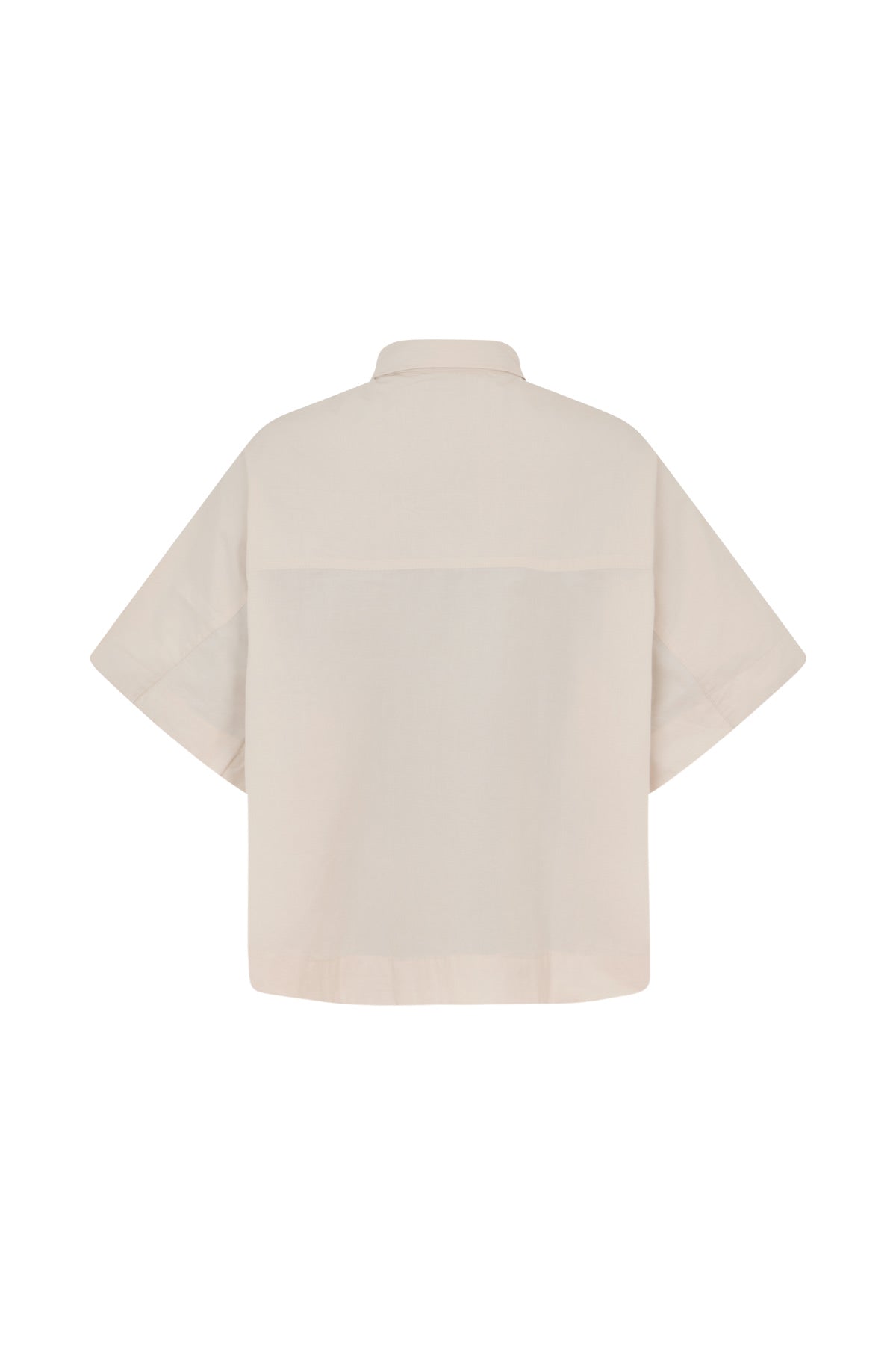 Berte - Poplin curved hem shirt I Clay 2 - Rabens Saloner - DK