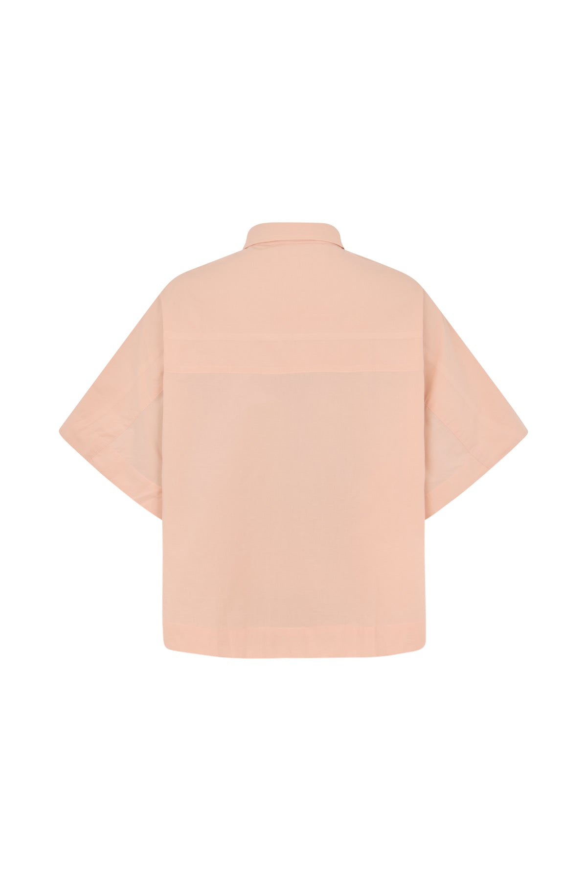 Berte - Poplin curved hem shirt I Soft rose 2 - Rabens Saloner - DK