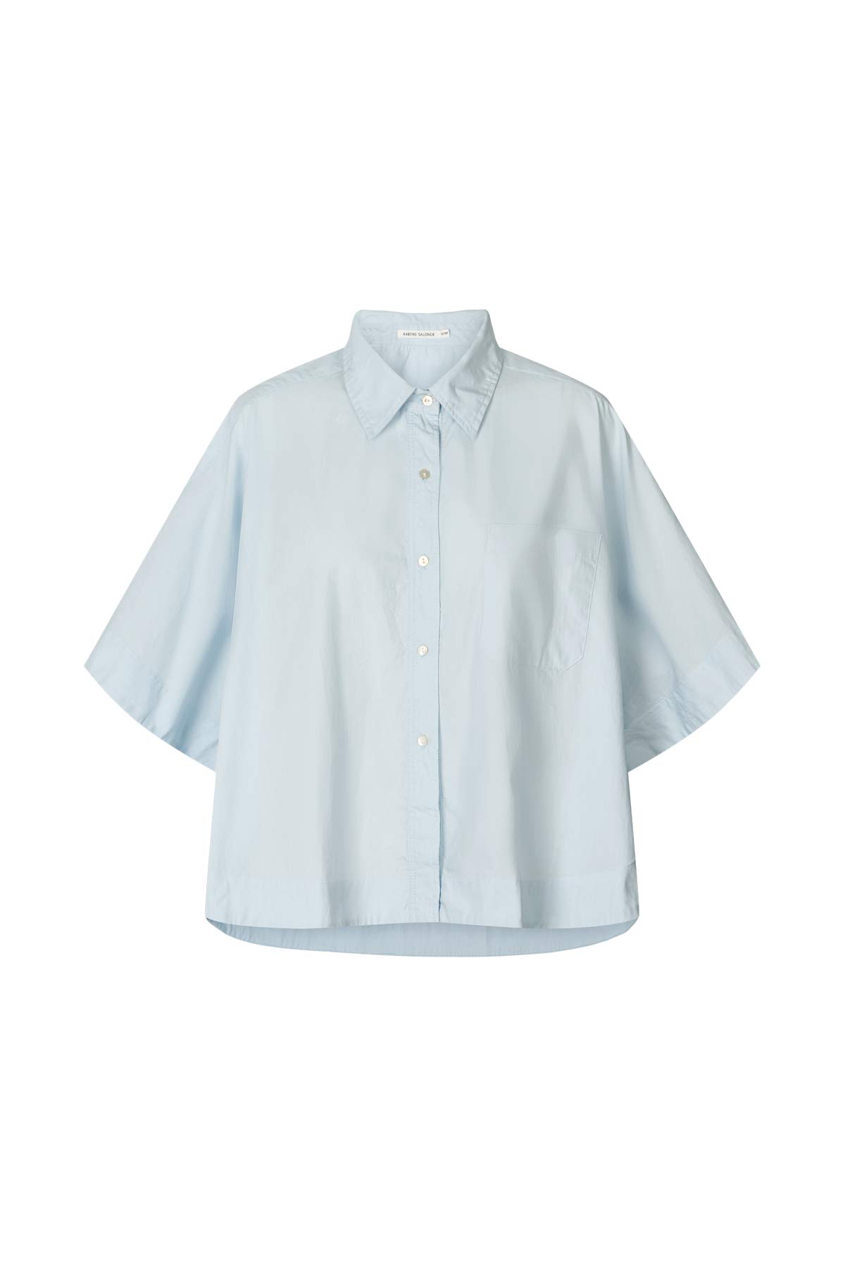 Berte - Poplin curved hem shirt I Light blue Light blue XS/S 1 - Rabens Saloner - DK