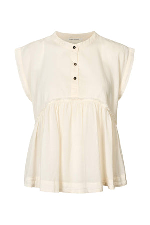 Deona - Cotton blouse I Bone Bone XS 6 - Rabens Saloner - DK