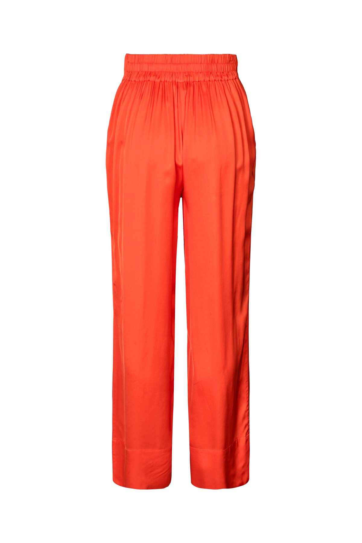 Alisa - Contrast lace wide leg pants I Deep mandarin 6 - Rabens Saloner - DK