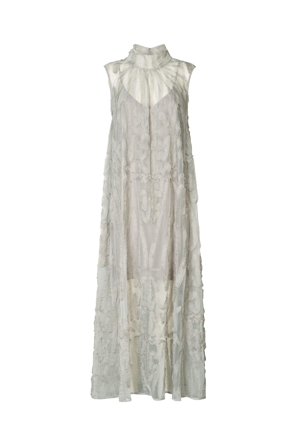 Allison - Splash netting long dress I Silver grey Silver grey XS 5 - Rabens Saloner - DK
