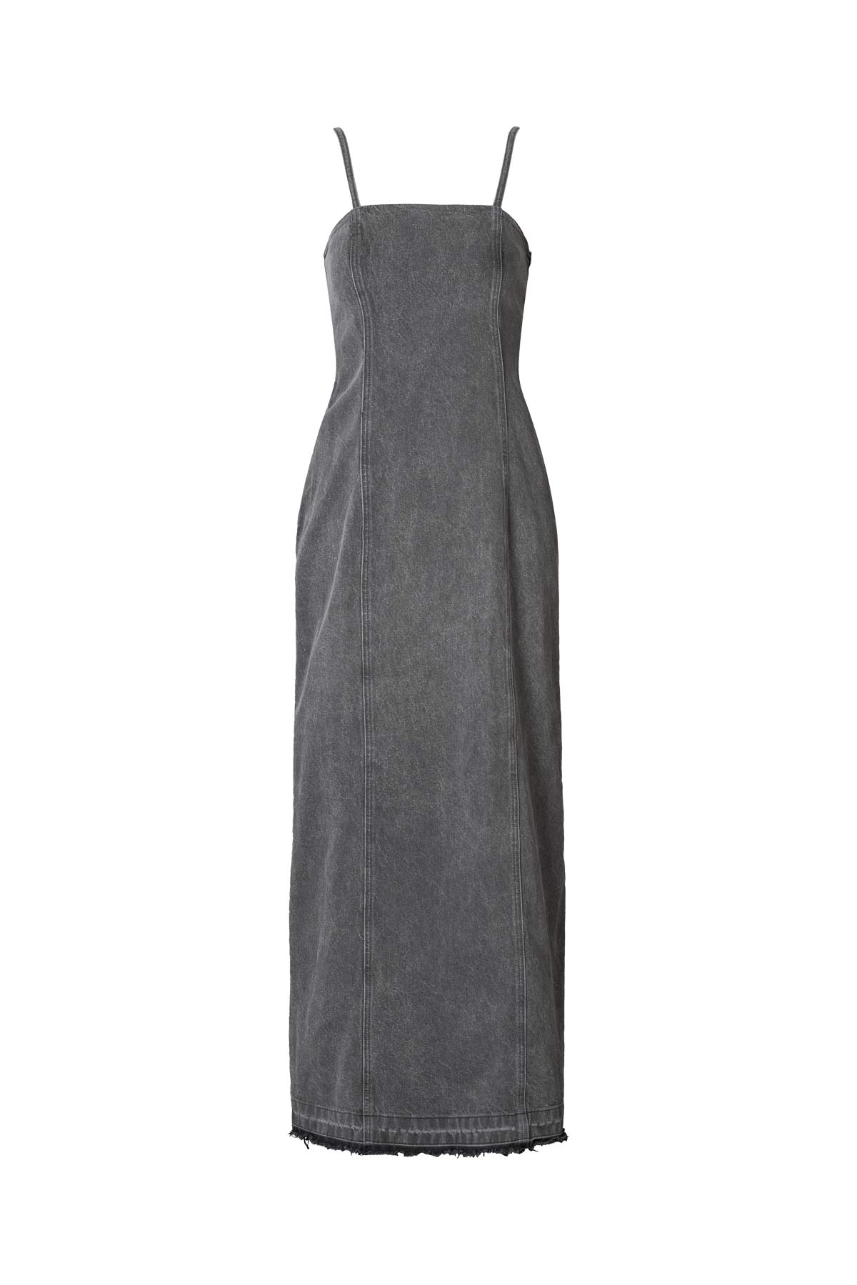 Anizette - Grey denim fitted dress I Washed grey 4 - Rabens Saloner - DK