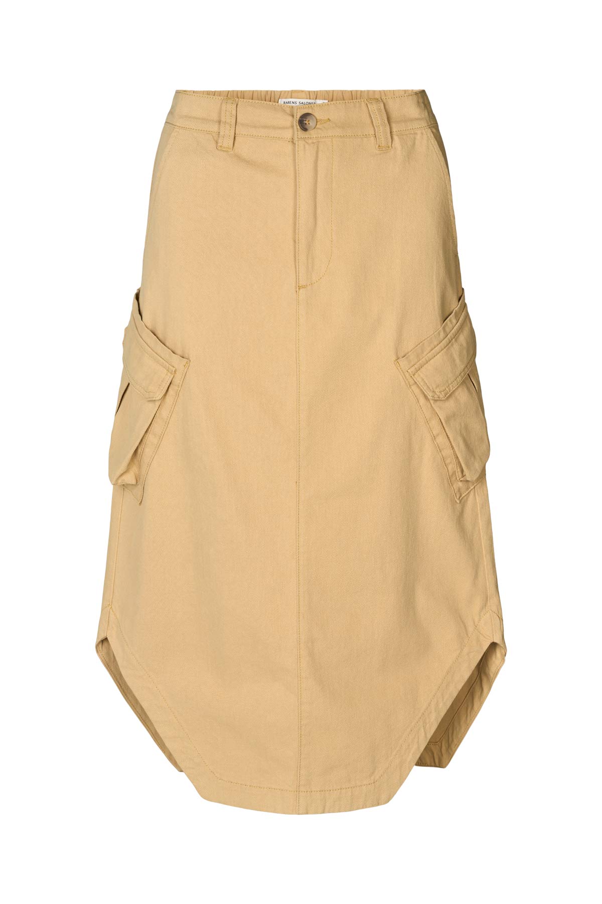 Ambra - Texture canvas cargo skirt I Sand 4 - Rabens Saloner - DK