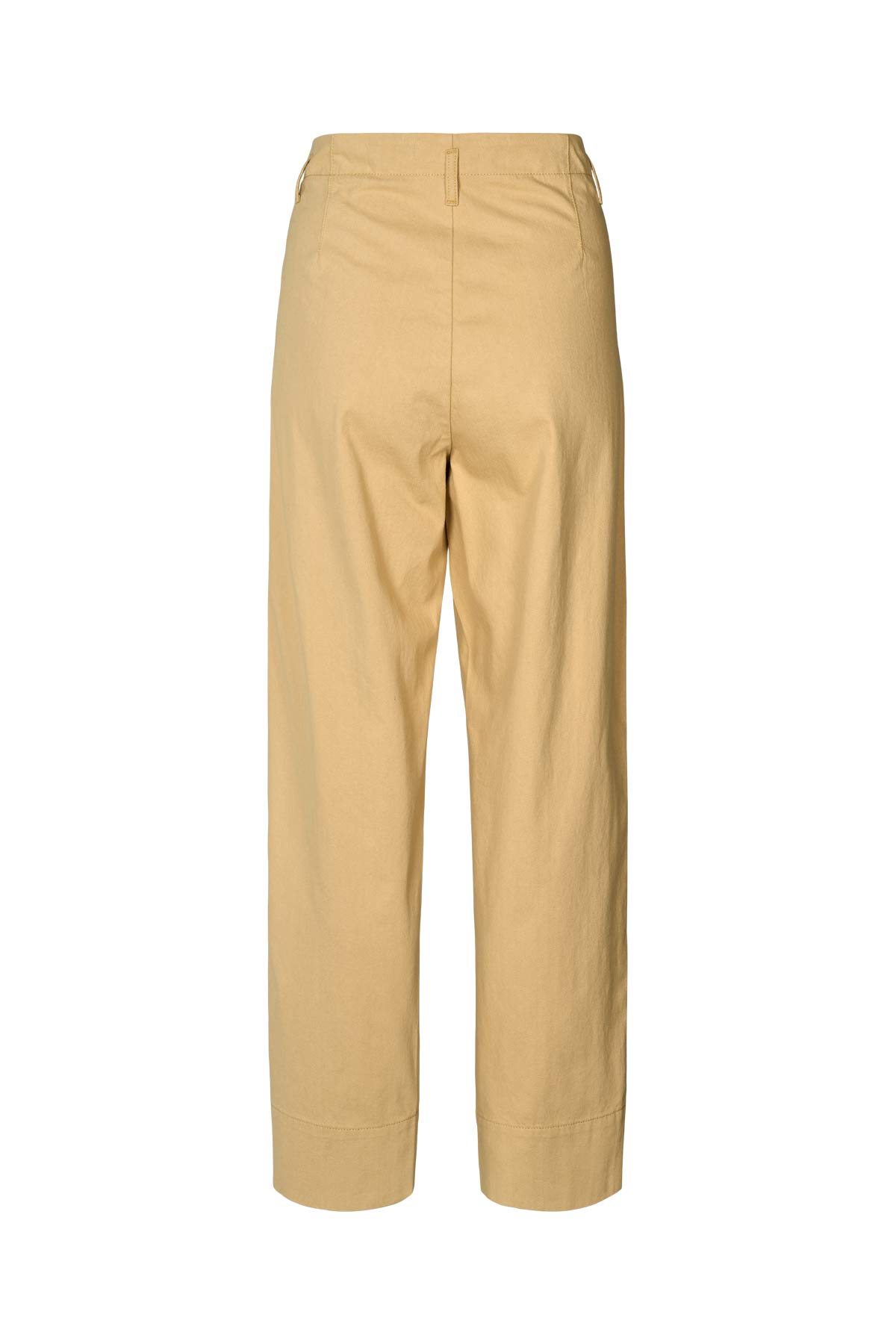 Raina - Texture canvas pleat pants I Sand 2 - Rabens Saloner - DK