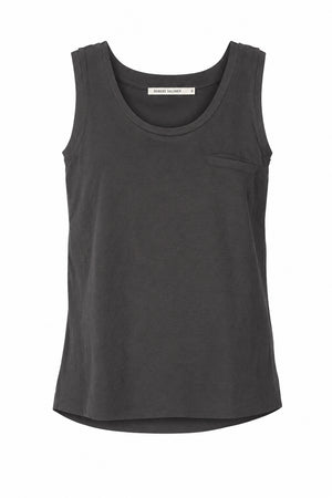 Abbi - Vintage jersey pocket tank top I Faded black Faded black XS 1 - Rabens Saloner - DK