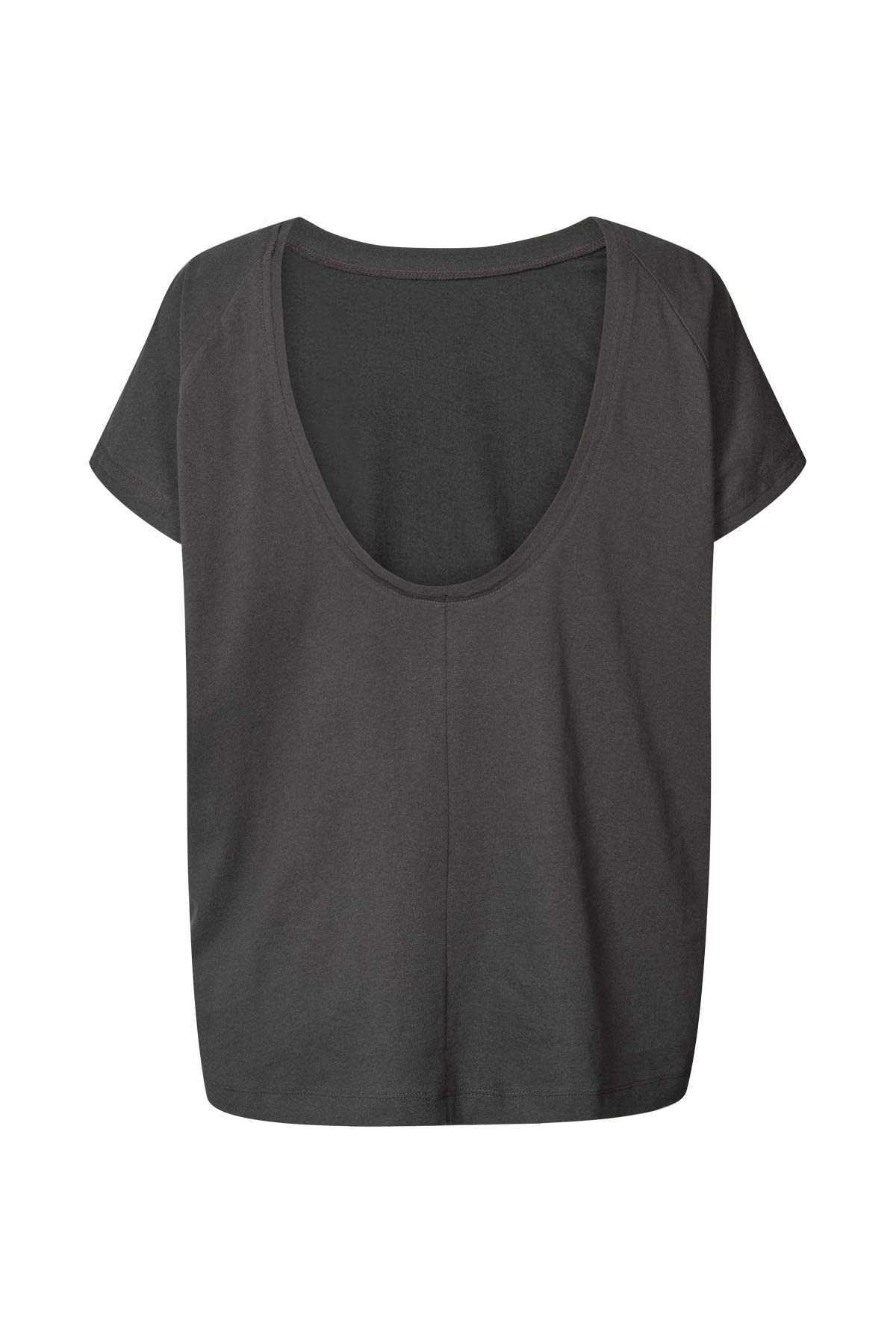 Rama - Vintage jersey open back top I Faded black 2 - Rabens Saloner - DK