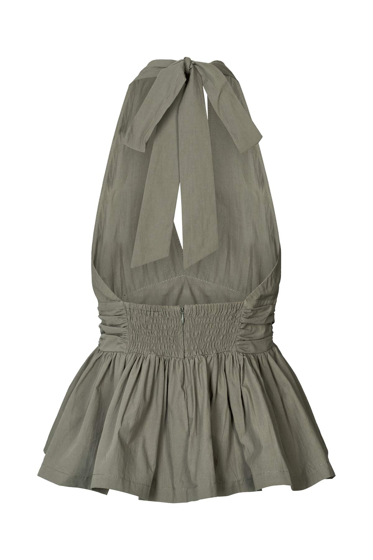 Izma - Poplin halter top I Asphalt 6 - Rabens Saloner - DK