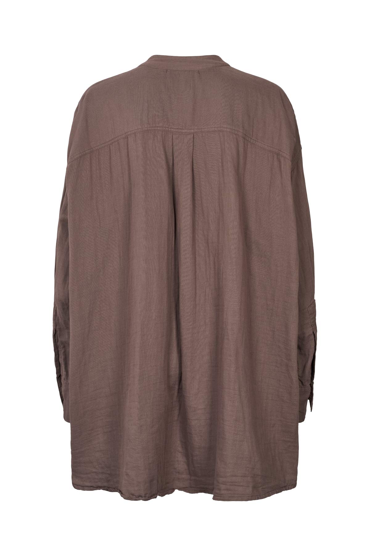 Sonja - Cotton double oversized shirt I Brown 5 - Rabens Saloner - DK