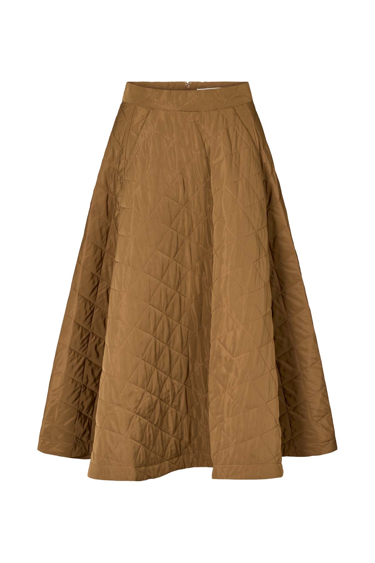Bisharo - Tech quilt full skirt I Chestnut 5 - Rabens Saloner - DK