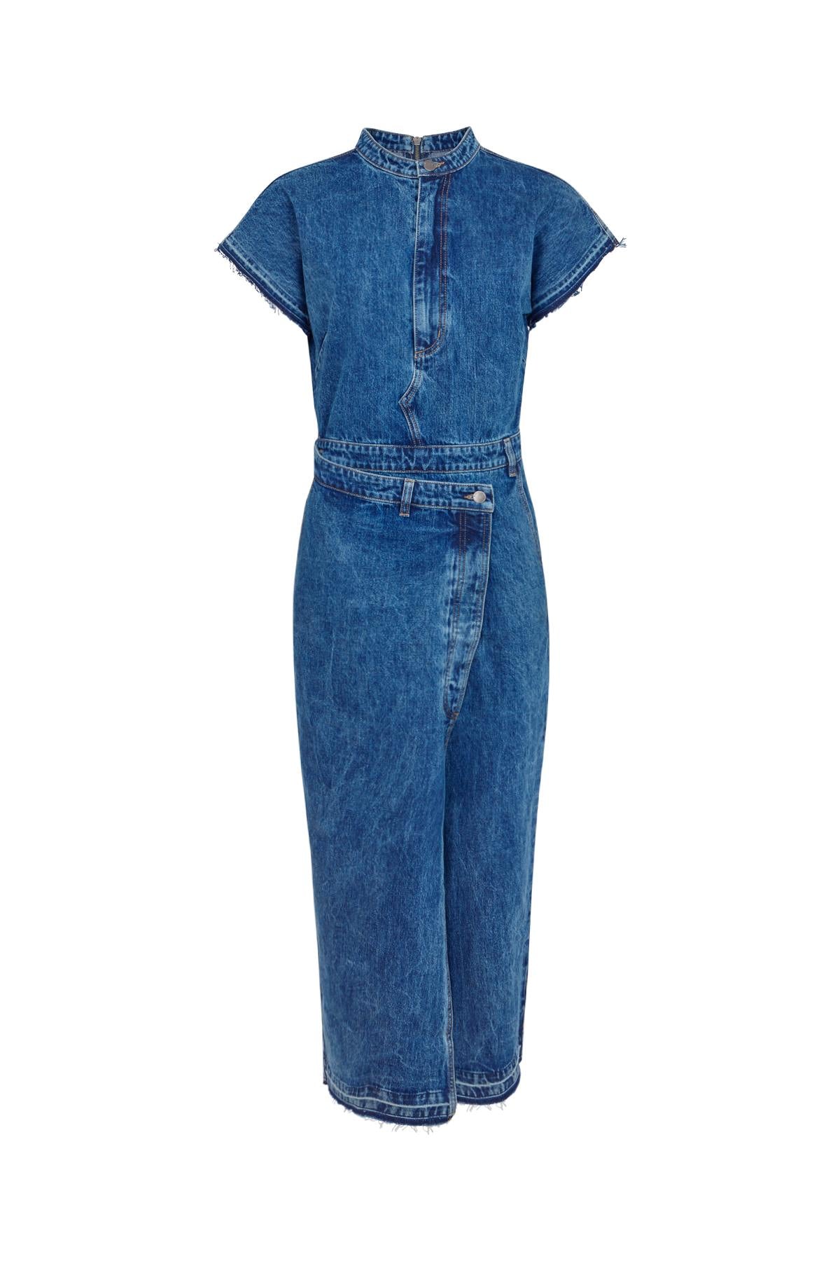 Nency - Denim dress I Dark indigo Dark indigo XS 3 - Rabens Saloner - DK