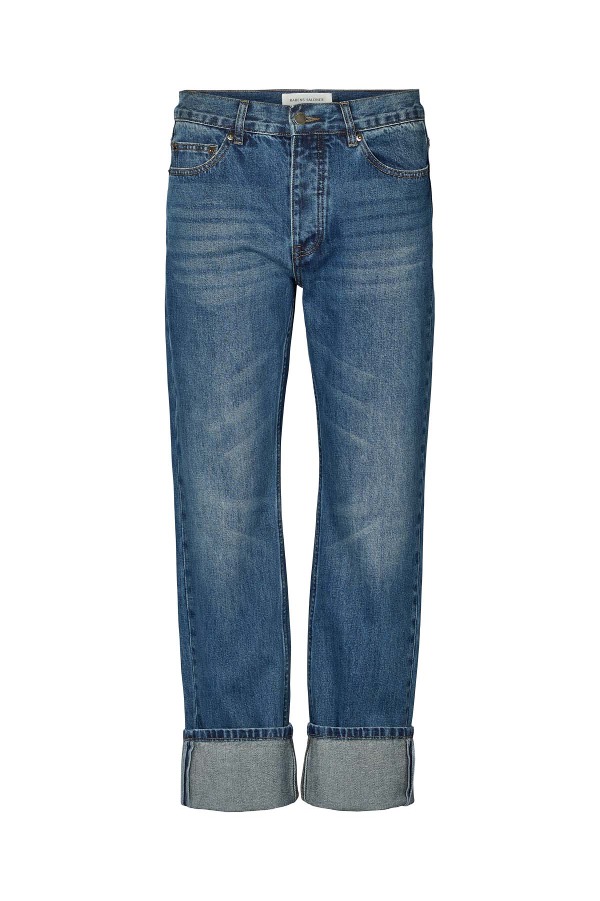 Lorelei - Denim loose fit pants I Dark indigo 4 - Rabens Saloner - DK