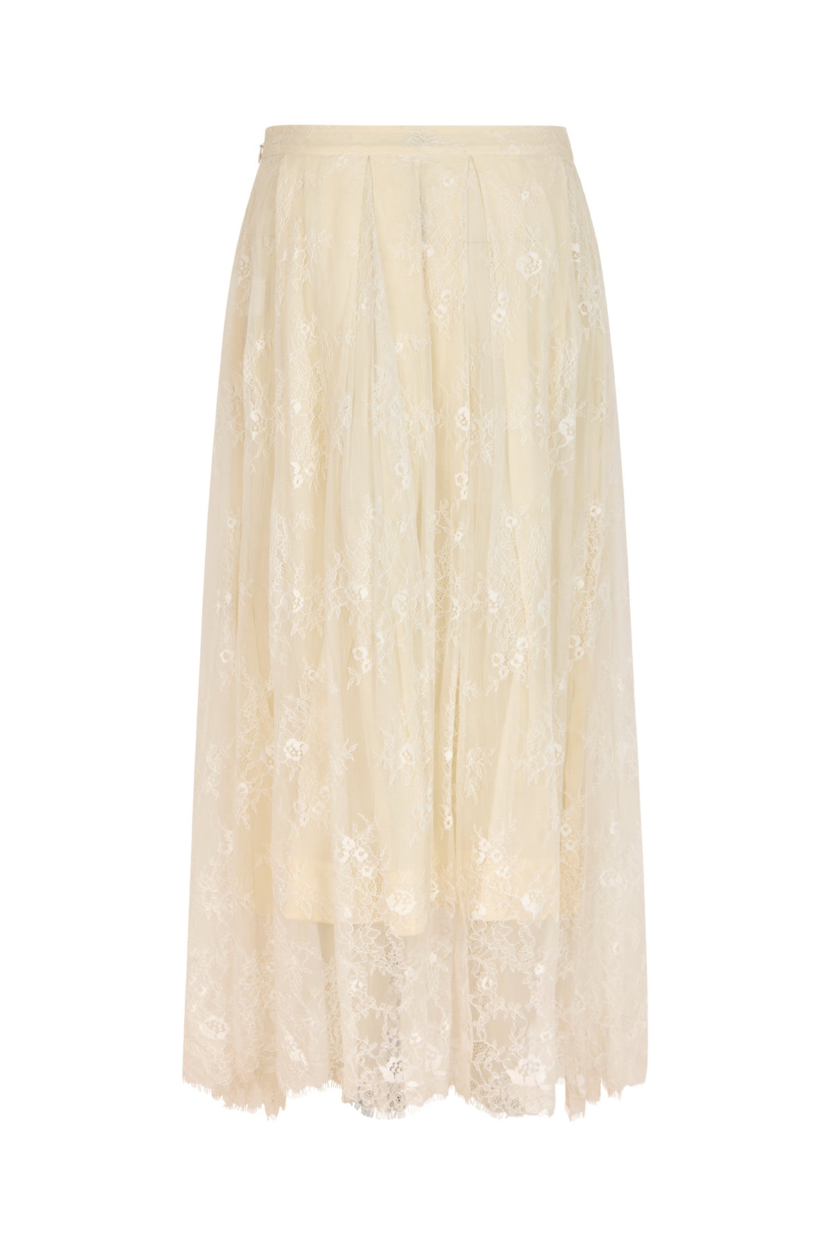 Monette - Laced multi layer skirt I Off white 5 - Rabens Saloner - DK
