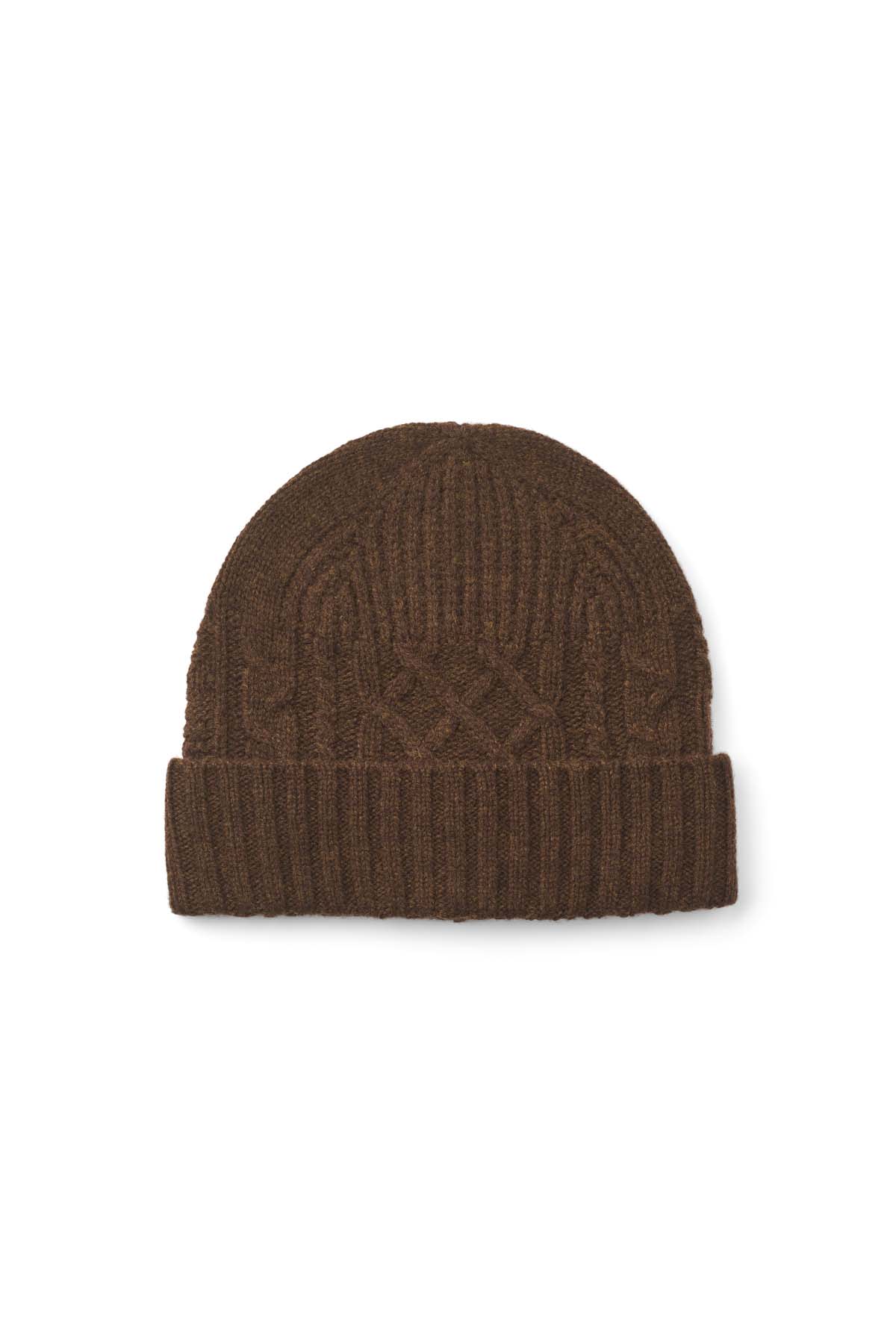 Majda - Patchwork knit hat I Brown 3 - Rabens Saloner - DK