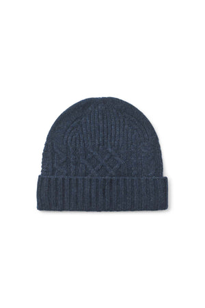 Majda - Patchwork knit hat I Indigo Indigo O/S 1 - Rabens Saloner - DK