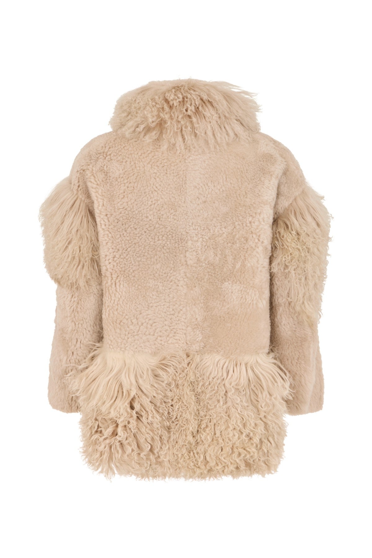 Stacia - Duo shearling jacket I Chalk 6 - Rabens Saloner - DK