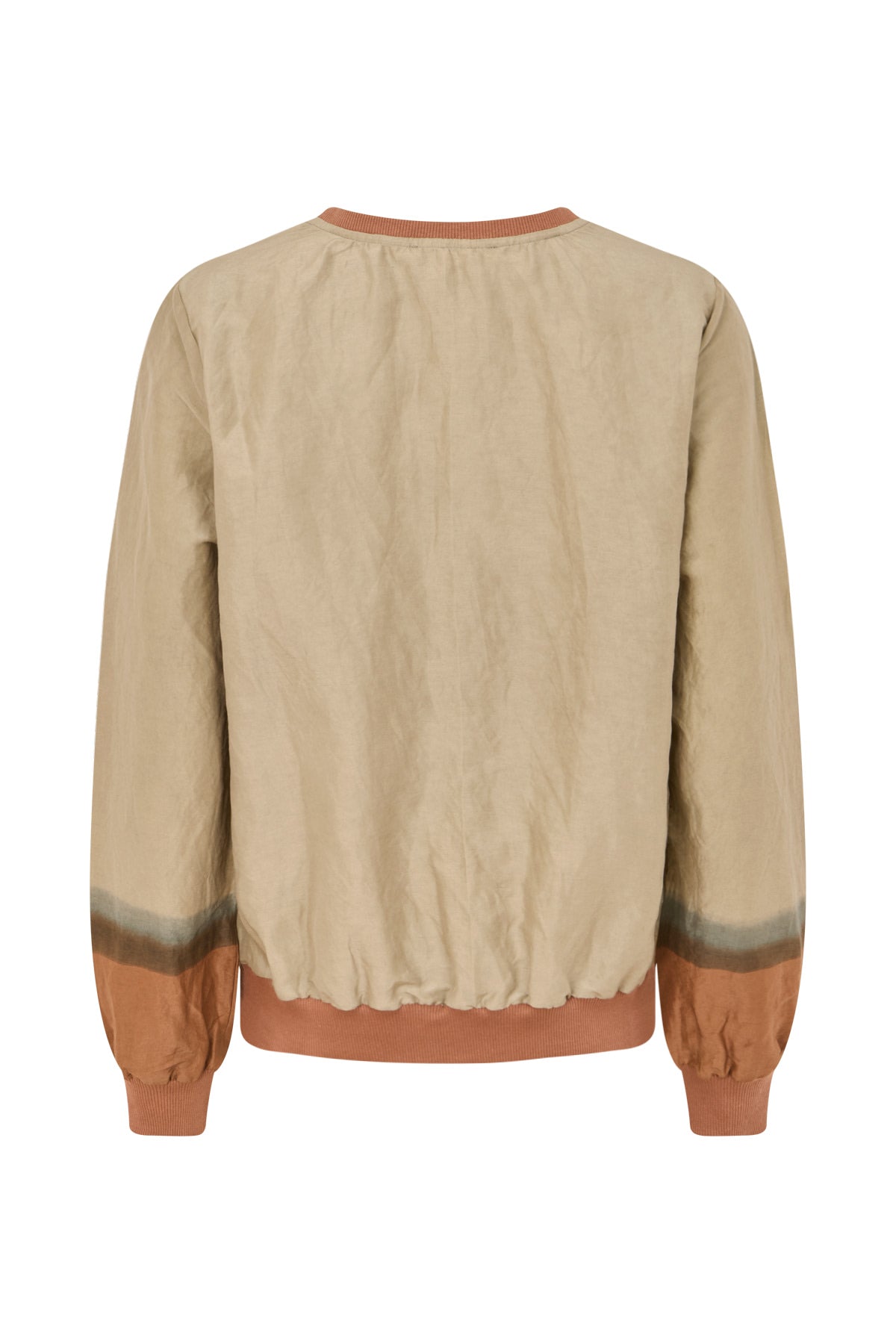 Ommi - Horizon sweat top I Silver/rust 5 - Rabens Saloner - DK
